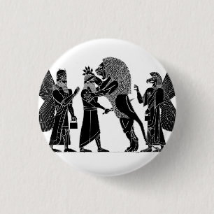 Badge Rond 2,50 Cm Chasse à lion