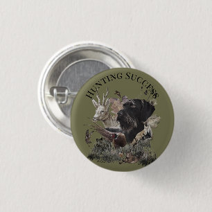 Badge Rond 2,50 Cm Chasse réussie, Deutsch Drahthaar