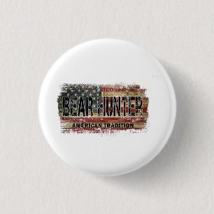 Badge Rond 2,50 Cm Chasseur d'ours américain