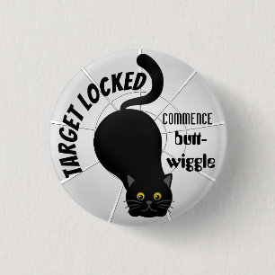 Badge Rond 2,50 Cm Chat amusant prêt à rebondir