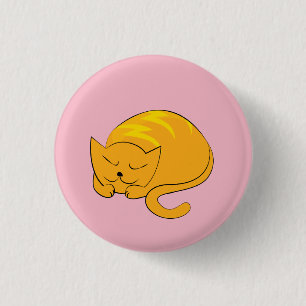 Badge Rond 2,50 Cm Chat couché