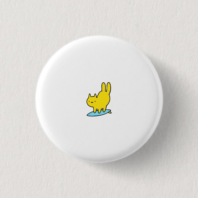 Badge Rond 2,50 Cm Chat de surf mignon (Devant)