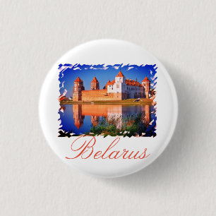 Badge Rond 2,50 Cm Château de Mir en Biélorussie Architecture Bouton 