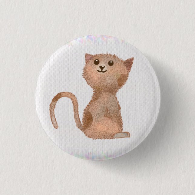Badge Rond 2,50 Cm Chaton (Devant)