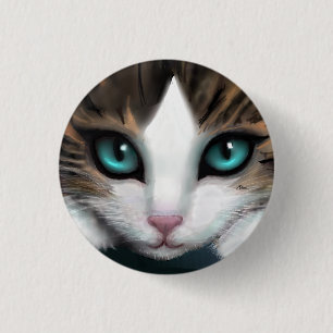 Badge Rond 2,50 Cm Chaton