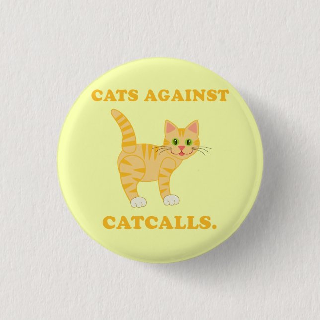 Badge Rond 2,50 Cm "Chats contre les appels" (Devant)