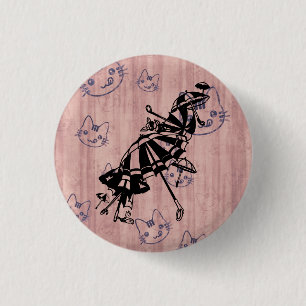 Badge Rond 2,50 Cm chats Parasols parapluies Illustration de l'art de