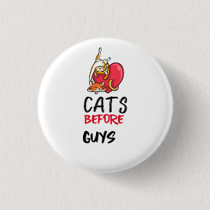 Badge Rond 2,50 Cm Chats Rétro Avant Les Gars Drôle Citation De Chat 