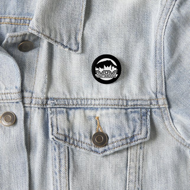 Badge Rond 2,50 Cm Chattanooga Tennessee (En situation)