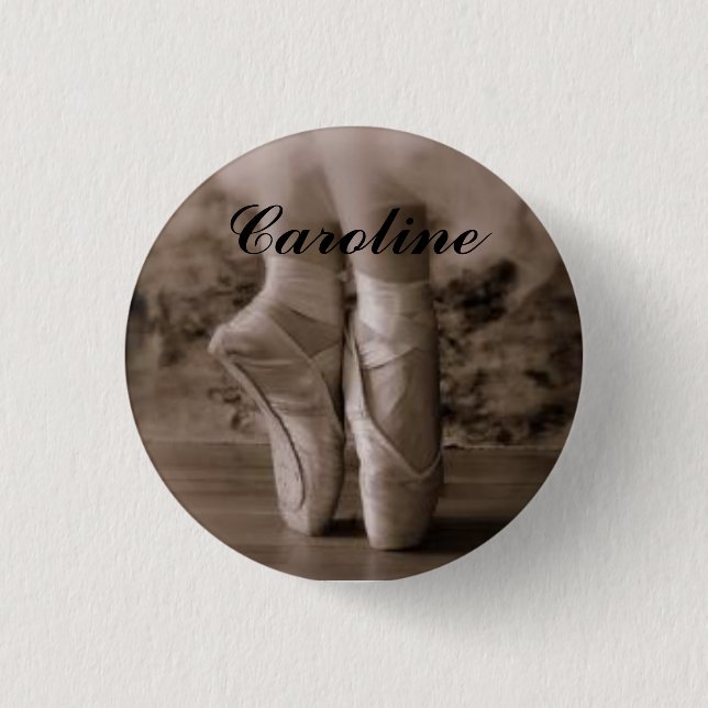 Badge Rond 2,50 Cm Chaussure de Pointe - Caroline (Devant)