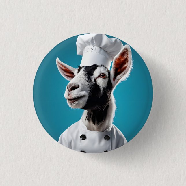 Badge Rond 2,50 Cm Chef Goat (Devant)