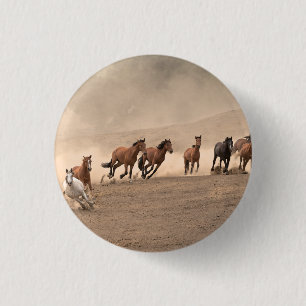 Badge Rond 2,50 Cm Cheval dans l'automne II