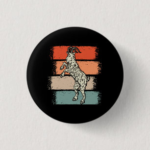Badge Rond 2,50 Cm Chèvre Retro Vintage