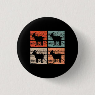 Badge Rond 2,50 Cm Chèvres Rétro