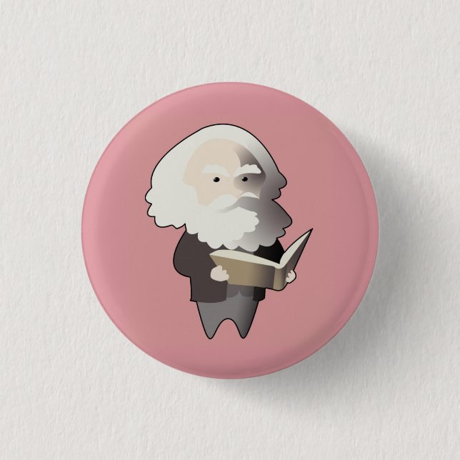 Badge Rond 2,50 Cm Chibi Karl Marx (Devant)