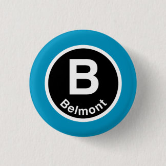 Badge Rond 2,50 Cm Chicago L Belmont Blue Line