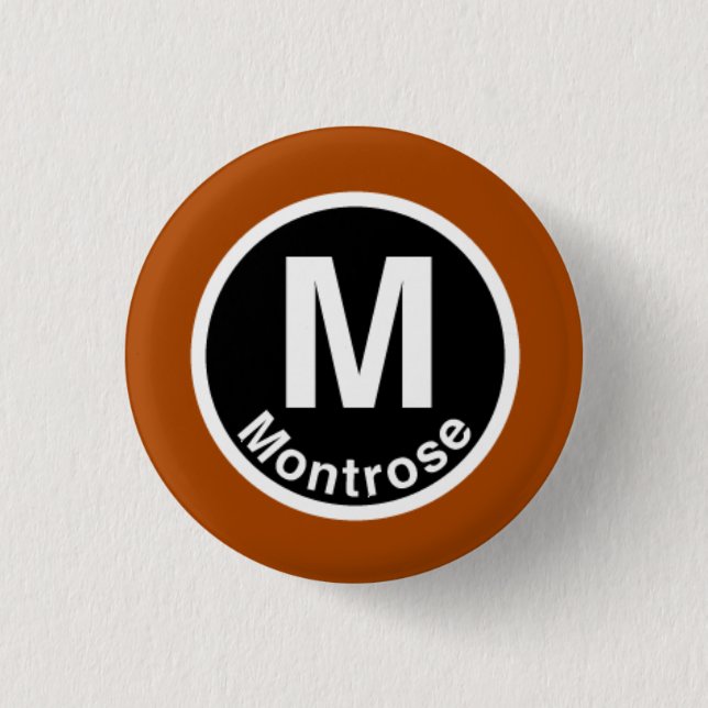 Badge Rond 2,50 Cm Chicago L ligne Brown de Montrose (Devant)