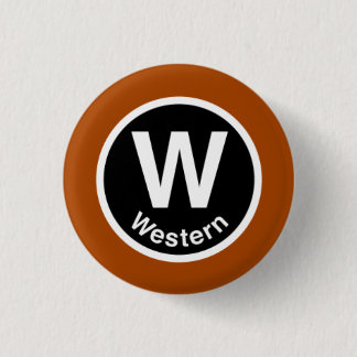 Badge Rond 2,50 Cm Chicago L ligne Brown occidentale