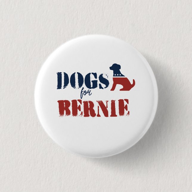 Badge Rond 2,50 Cm Chiens pour Bernie (Devant)