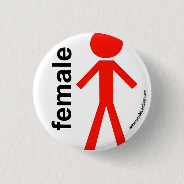 Badge Rond 2,50 Cm Chiffre femelle de bâton (Devant)