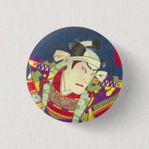 Badge Rond 2,50 Cm Chikanobu Samurai 1:5