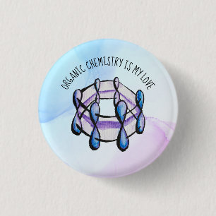 Badge Rond 2,50 Cm Chimie biologique Love Molecule Enseignant