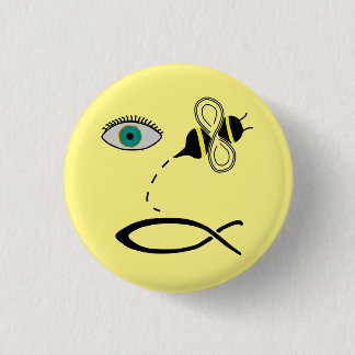 Badge Rond 2,50 Cm Chrétien d'abeille d'oeil