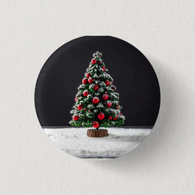 Badge Rond 2,50 Cm christmass tree (Devant)