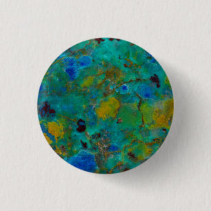 Badge Rond 2,50 Cm Chrysocolle de Blue Cliff