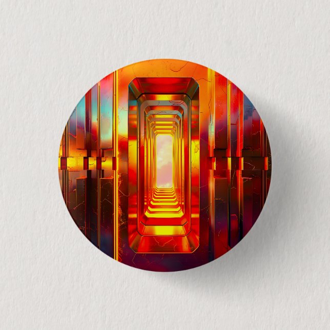 Badge Rond 2,50 Cm Ciel céleste métallique (Devant)