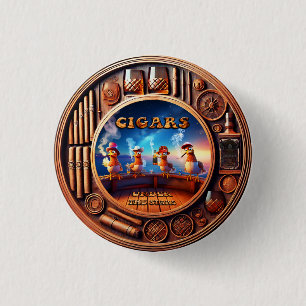 Badge Rond 2,50 Cm Cigares sous les étoiles