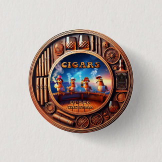 Badge Rond 2,50 Cm Cigares sous les étoiles