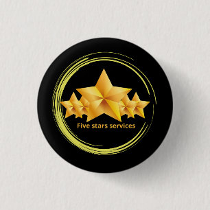 Badge Rond 2,50 Cm circulaire de service cinq étoiles
