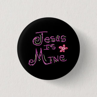Badge Rond 2,50 Cm Citation chrétienne Jésus est à moi