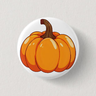 Badge Rond 2,50 Cm Citrouille