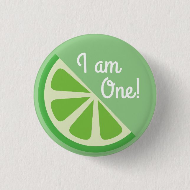 Badge Rond 2,50 Cm Citrus Slice L'anniversaire de l'enfant (Devant)