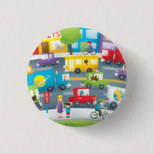 Badge Rond 2,50 Cm City Street