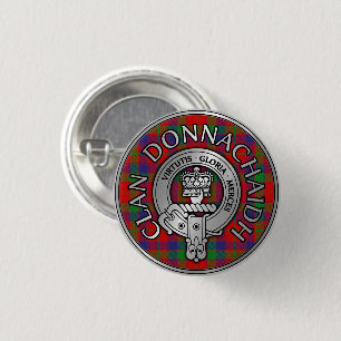 Badge Rond 2,50 Cm Clan Donnachaidh Robertson Crest & Tartan