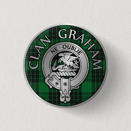 Badge Rond 2,50 Cm Clan Graham Crest & Tartan