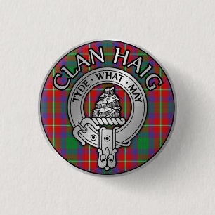 Badge Rond 2,50 Cm Clan Haig Crest & Tartan