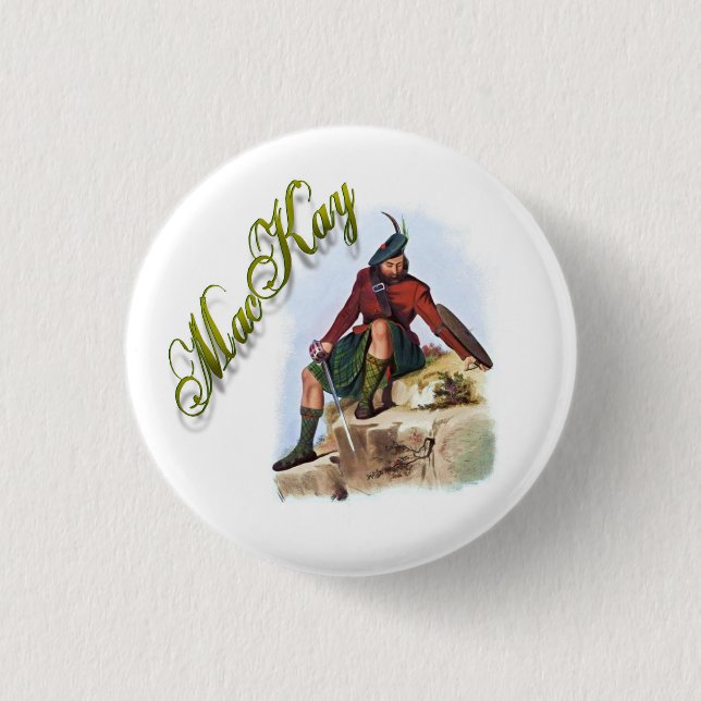 Badge Rond 2,50 Cm Clan MacKay Scottish Dream Pin (Devant)