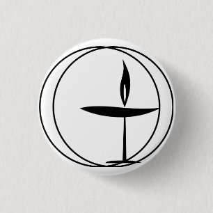 Badge Rond 2,50 Cm Classique "calice flamboyant "