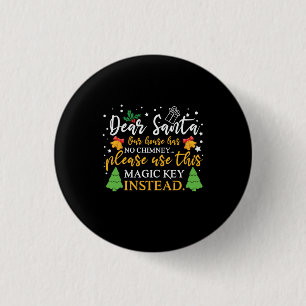 Badge Rond 2,50 Cm Clé magique de Père Noël