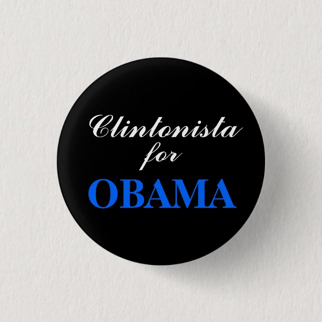 Badge Rond 2,50 Cm Clintonista pour OBAMA (Devant)