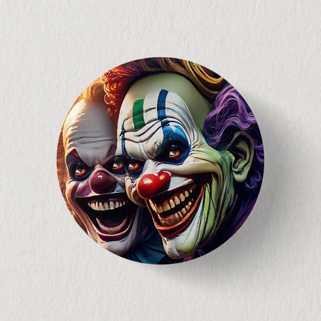 Badge Rond 2,50 Cm Clowns déplaisants Horreur Collectif (Devant)