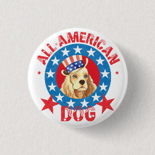 Badge Rond 2,50 Cm Cocker patriotique