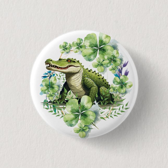 Badge Rond 2,50 Cm cocodrille  (Devant)