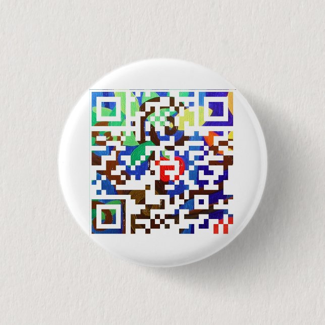 Badge Rond 2,50 Cm code de la coutume Q R (Devant)