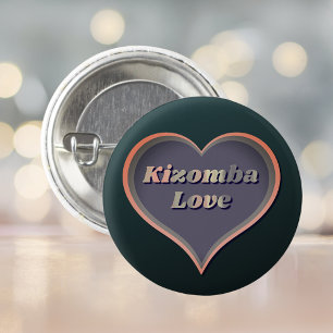 Badge Rond 2,50 Cm Coeur d'amour Kizomba