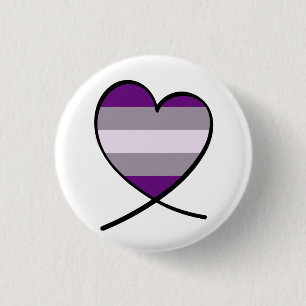 Badge Rond 2,50 Cm Coeur de fierté de Graysexual